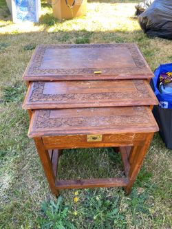 Antique nesting tables
