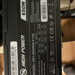 High Power 80 Plus Gold 650W Power Supply