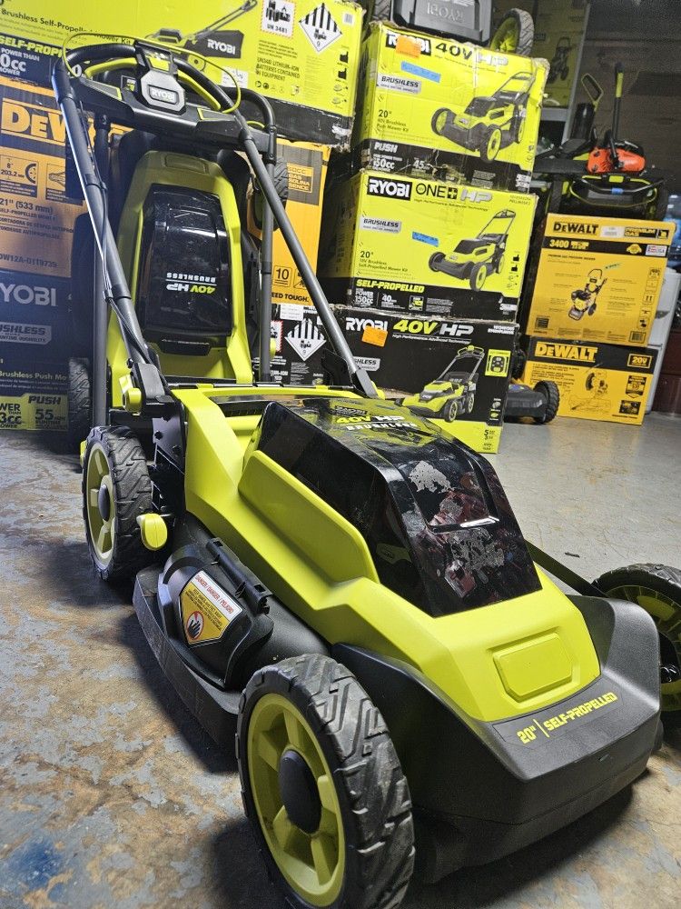 RYOBI 40V HP BRUSHLESS CORDLESS 20IN SELF PROPELLED LANW MOWER NO BAG