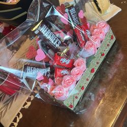 Valentines Box With Enteral Roses 