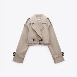 Zara Women's Oversized Beige Trench Coat