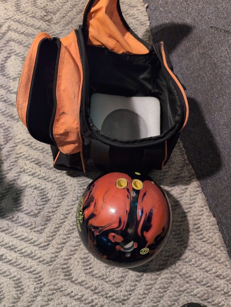 Nice Bowling Ball With Bag.