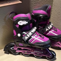 Air walk, in-line skates adjustable one through four size new never used
