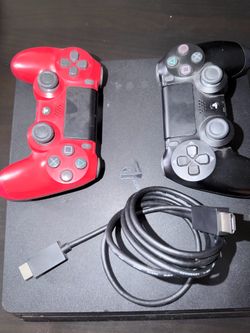 PS4 with two controllers