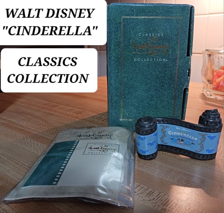 WALT DISNEY CLASSICS COLLEC OPENING TITLE FROM "CINDERELLA" MOVIE SCROLL FIGURINE READ DESCRIPTION