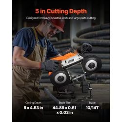 20V Portable Band Saw Kit, 5 Inches Deep Cut, AC 110V, 360W Bandsaw with Brushless Motor, 4.0 Ah Battery, Cordless and Compact Portaband, 0-120 m/min 