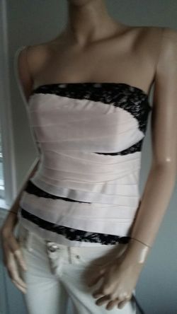 Bebe White Satin Corset XS