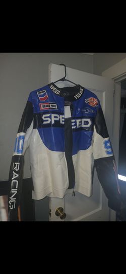 NWT Copper Rivet Grand Prix Racing Jacket (Size XL) - Blue/White/Black -