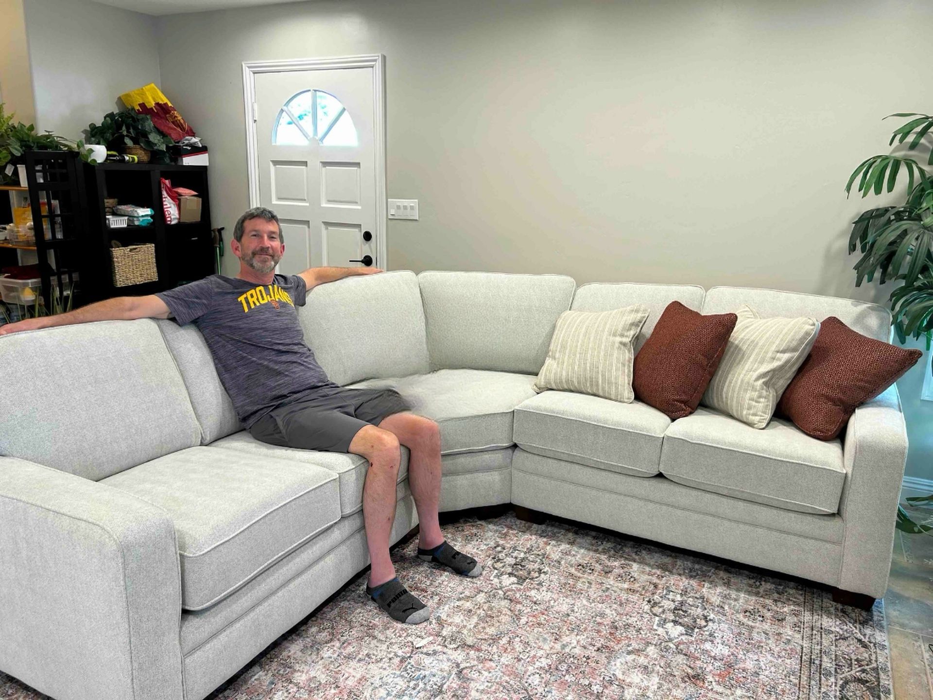 Couch/custom Ashley furniture with custom ottoman