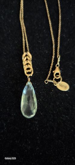 Verve 14k gold filled briolette pendant necklace