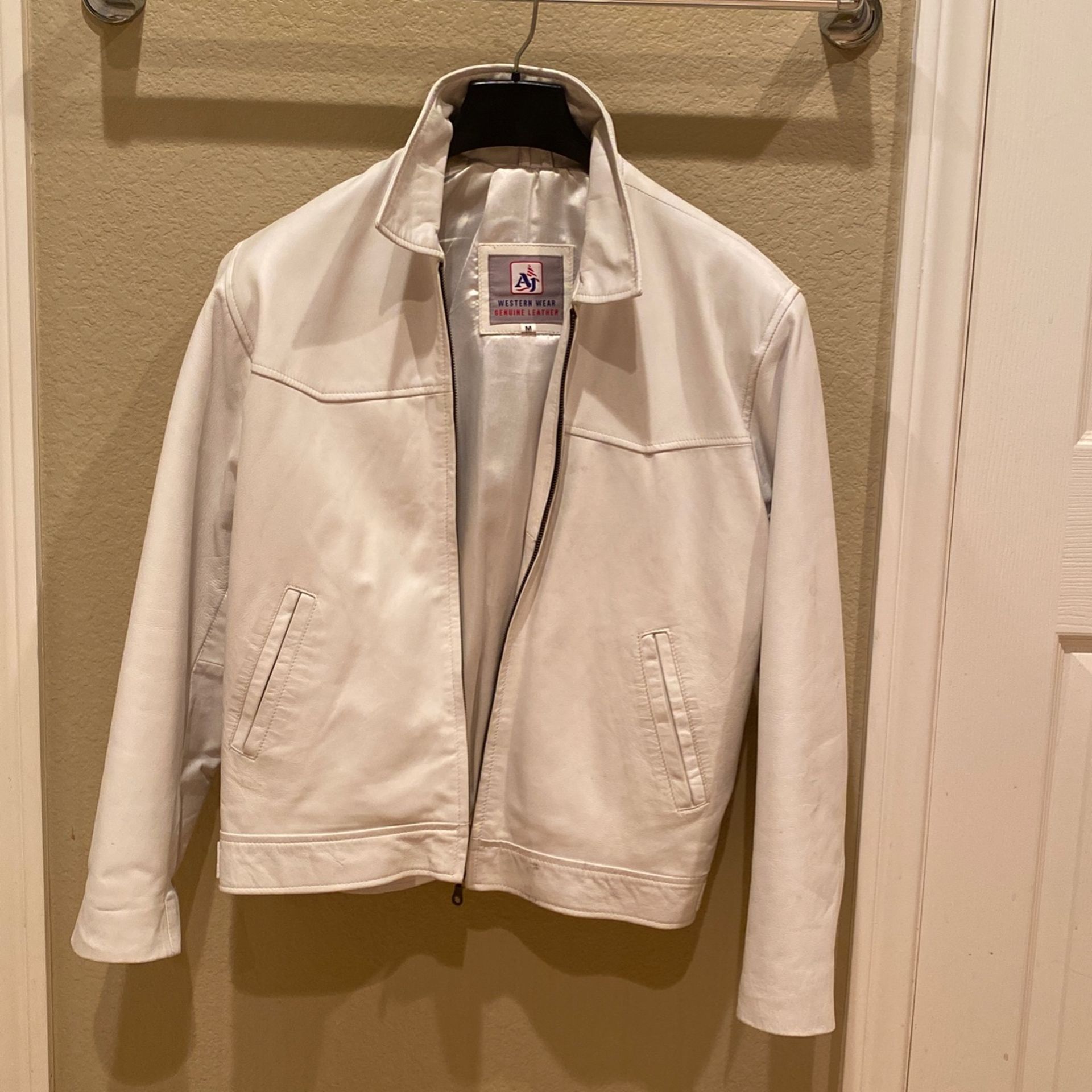 White A J Western WearLeather Jacket