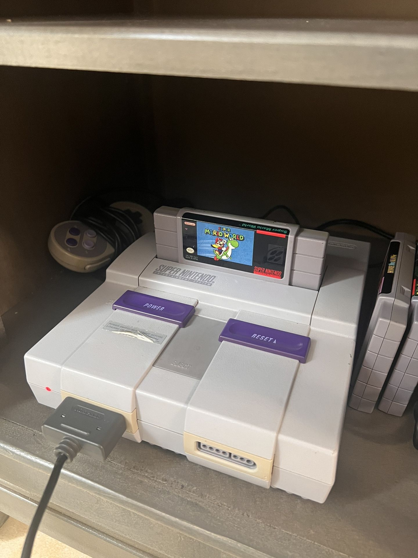 Super Nintendo SNES Bundle with 3 Games and 2 Controllers