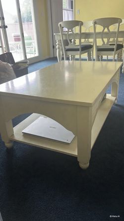 Dinning table; coffee table end table and Display Cabinet with Glass Doors and Drawers