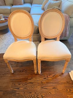 Set of 2 - Cream Dining Chairs