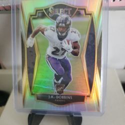 Ravens Jk Dobbins Rookie Refractor Card