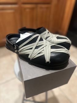 Rick Owens “Megalace Granola Leather Mules”