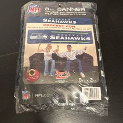 New Seahawks Football Banner 8’ Wide X 2’