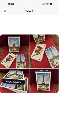 Vintage Paris Eiffel Tower Playing Cards Deck No. 36677 Made In Hong Kong