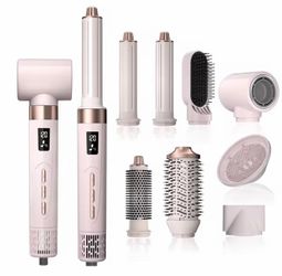 8 in 1 Styler Hair Dryer High Speed One Step Hair Dryer Straightener Curly Hair Styling Tools lonic Hot Air Brush
