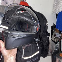 Motor Cycle Helmet And Xl Jacket