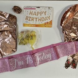 18th Birthday Decorations -Rose Gold