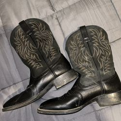 Ariat Black Western Embroidered Cowboy BootsSz 11