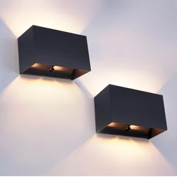 2 Pack Modern Wall Sconce 16W, IP65 Waterproof LED Modern Outdoor Lights Suitable for Indoor and Outdoor, Replaceable G9 LED Bulb,Adjustable Light Ang