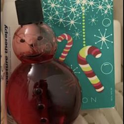 Avon Peppermint Delight Bubble Bath Snowman 