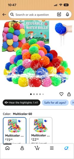 60 pcs reusable water balls