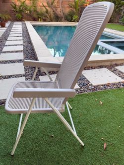 IKEA TORPARÖ Reclining chair, outdoor, white/gray