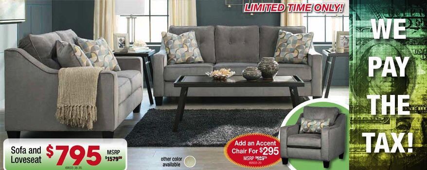 Brand New In Plastic Sofa & Love Set By Ashley Furniture