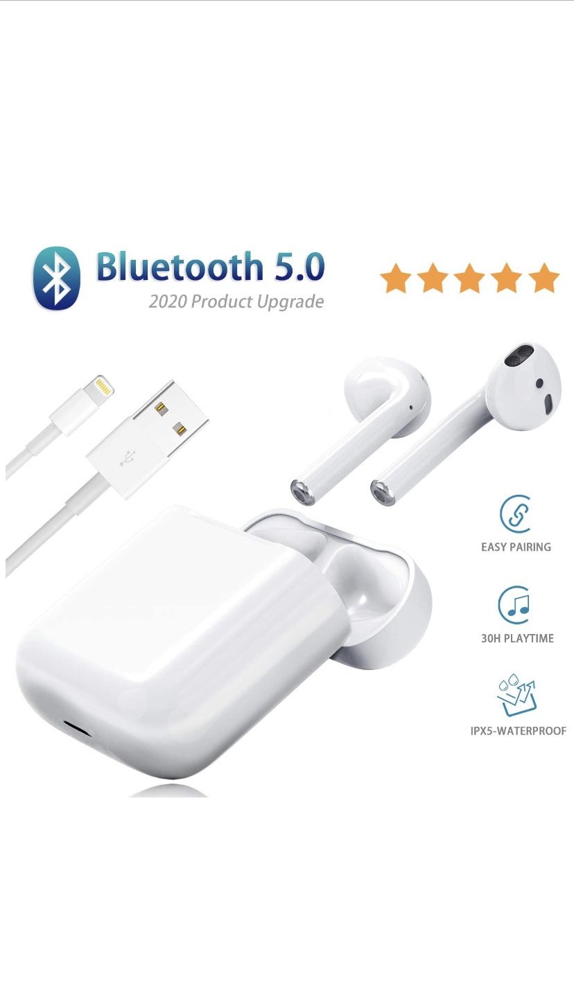 Bluetooth 5.0 True Wireless Earbuds with Charging Case Waterproof