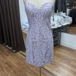 Jovani, Lilac Cocktail Beaded Dress, Size 4