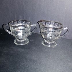 Antique Creamer and Sugar Bowl