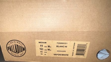 Palladium Blanc Hi Sneakers Vapor/White