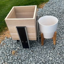 2 Planters For Flowers One Brand New 