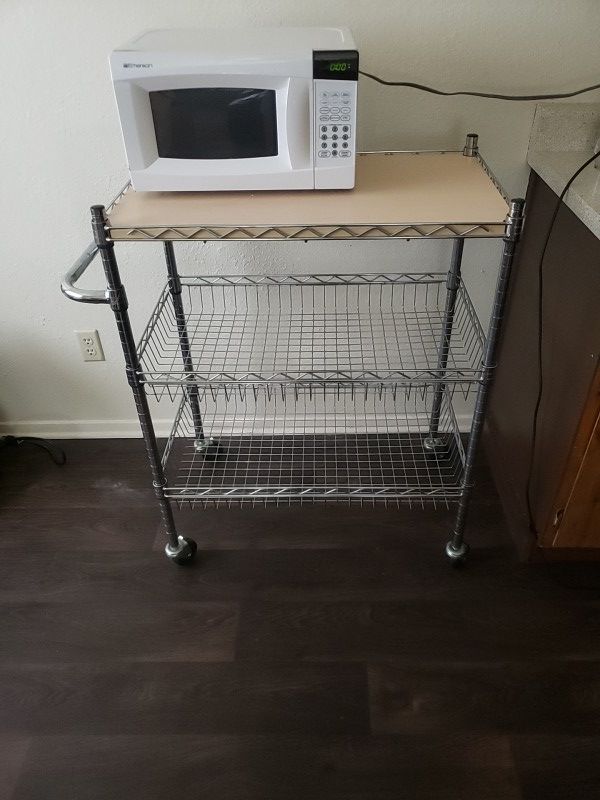 Bakers rack/ Microwave stand storage cart