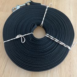 Dog Leash Long Obedience Training Lead - 30 Feet/Black