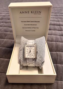 Women's Anne Klein Square Watch with Crystal Bezel