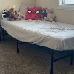 Foldable Portable Child Twin Bed With Mattress