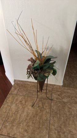 Metal decor artificial plant