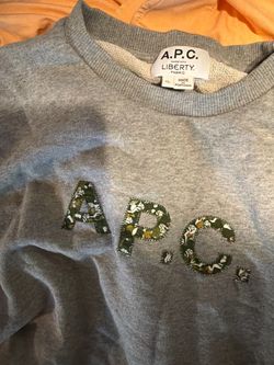 A.P.C. x Liberty Fabric Grey Logo Sweatshirt – Men’s XL