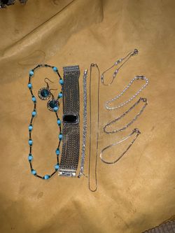 Jewerly lot Silver tone metal