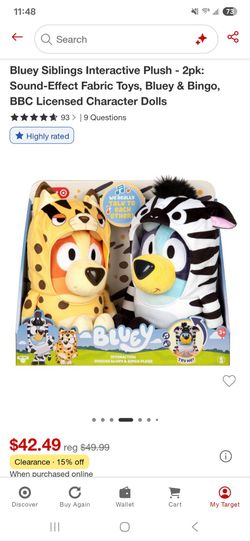 Bluey and Bingo Talking Plush Toys