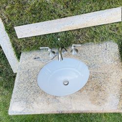 Sink with granite  22”x33”