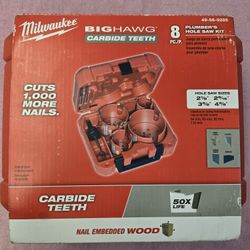 Milwaukee Big Hawg 8pc Plumber Holesaw Kit 
