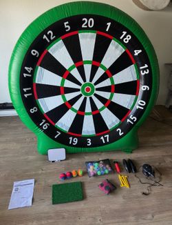 6ft Inflatable Dartboard for Backyard Darts/Soccer