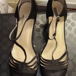 Ellie Ladies Black Heels Dress Shoes 