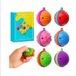 Textured Sensory Ball Fidget Toys 6 Pcs
