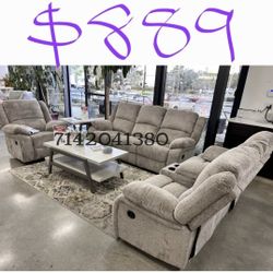 2pc Recliner Sofa Set